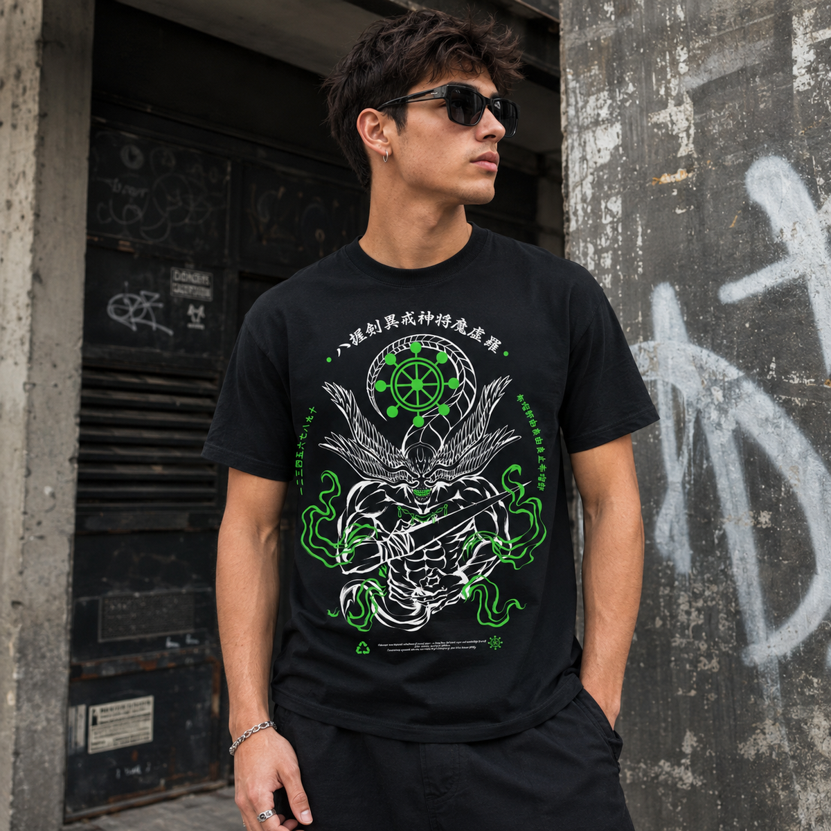 T-shirt anime Jujutsu Kaisen Mahoraga 100% cotone - vista prodotto 2