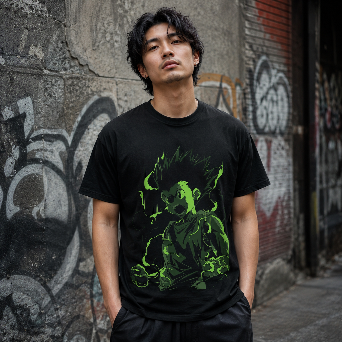 T-shirt anime Hunter x Hunter Gon Freecss 100% cotone - vista prodotto 2