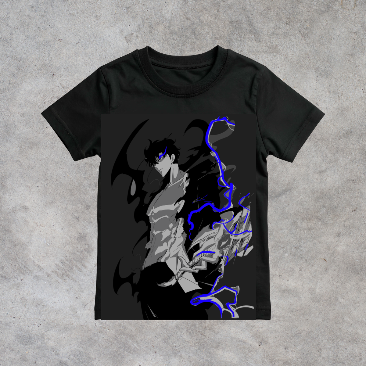 T-shirt anime Solo Leveling Sung Jinwoo Grafica 2 100% cotone - immagine principale