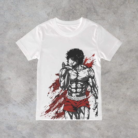 T-shirt anime Baki the Grappler Baki Hanma 100% cotone - vista prodotto 2