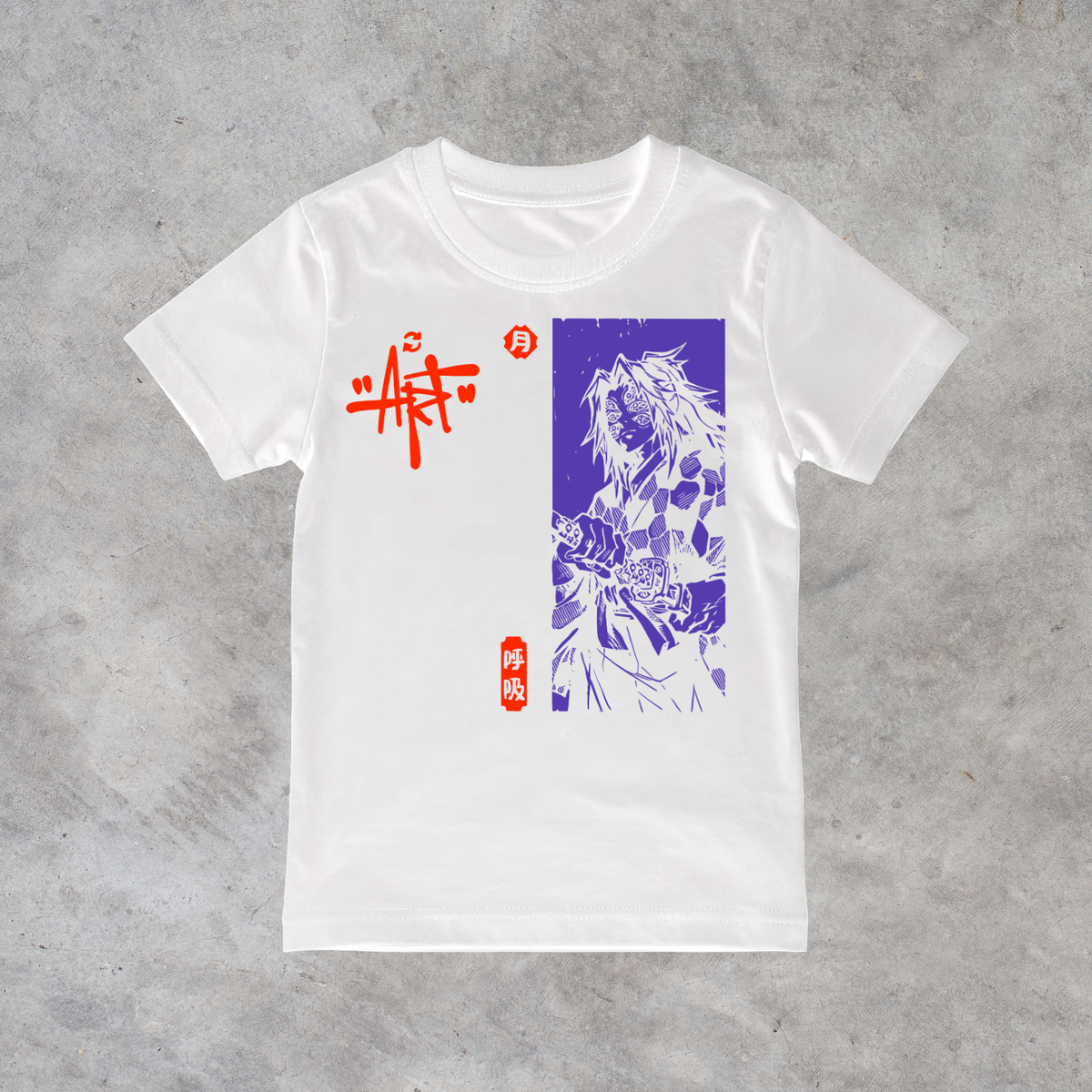 T-shirt anime Demon Slayer Kokushibo Grafica 3 100% cotone - immagine principale