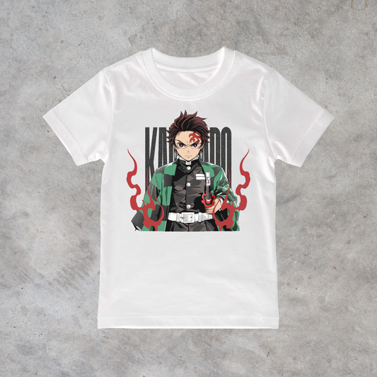 T-shirt anime Demon Slayer Tanjiro Kamado Grafica 2 100% cotone - immagine principale