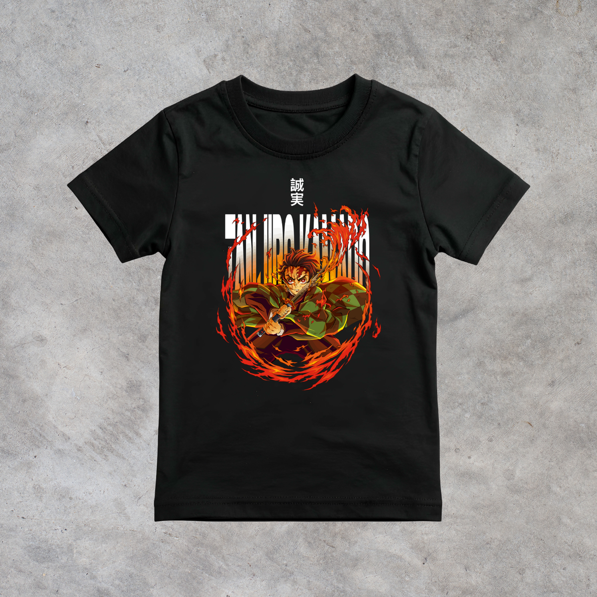 T-shirt anime Demon Slayer Tanjiro Kamado Grafica 3 100% cotone - immagine principale