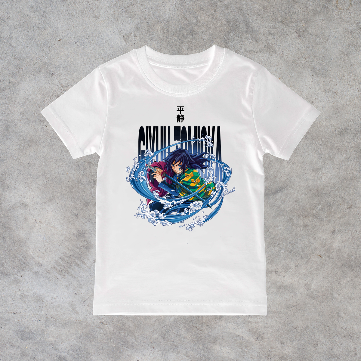 T-shirt anime Demon Slayer Giyu Tomioka Grafica 2 100% cotone - immagine principale