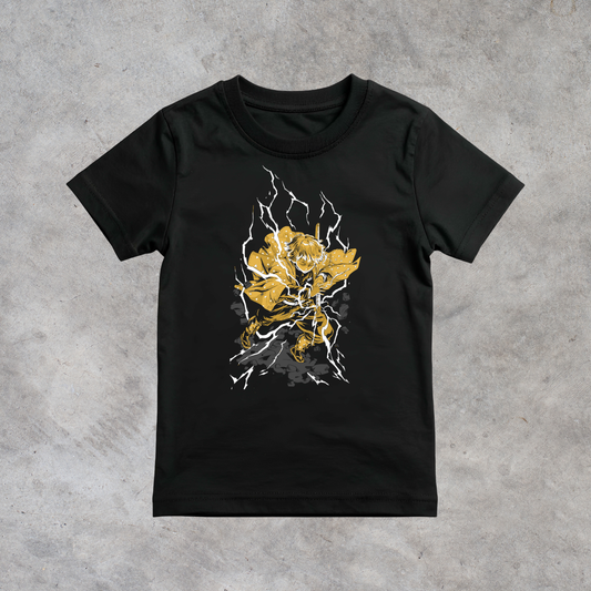 T-shirt anime Demon Slayer Zenitsu Agatsuma Grafica 6 100% cotone - immagine principale