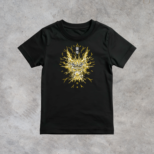 T-shirt anime Demon Slayer Zenitsu Agatsuma Dragone Grafica 2 100% cotone - immagine principale