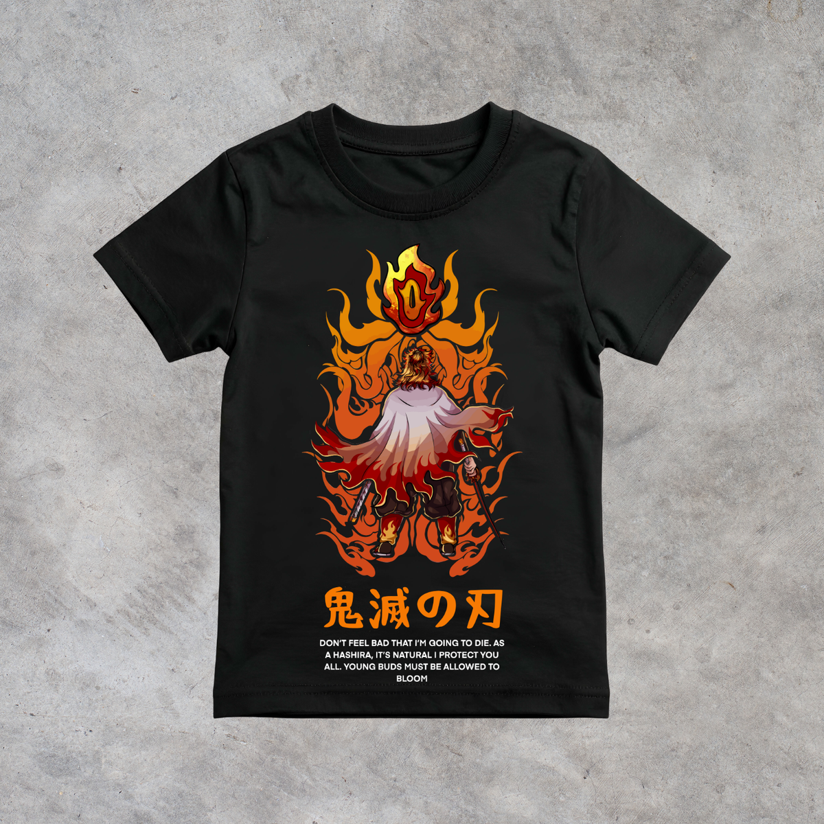 T-shirt anime Demon Slayer Kyojuro Rengoku Grafica 3 100% cotone - immagine principale