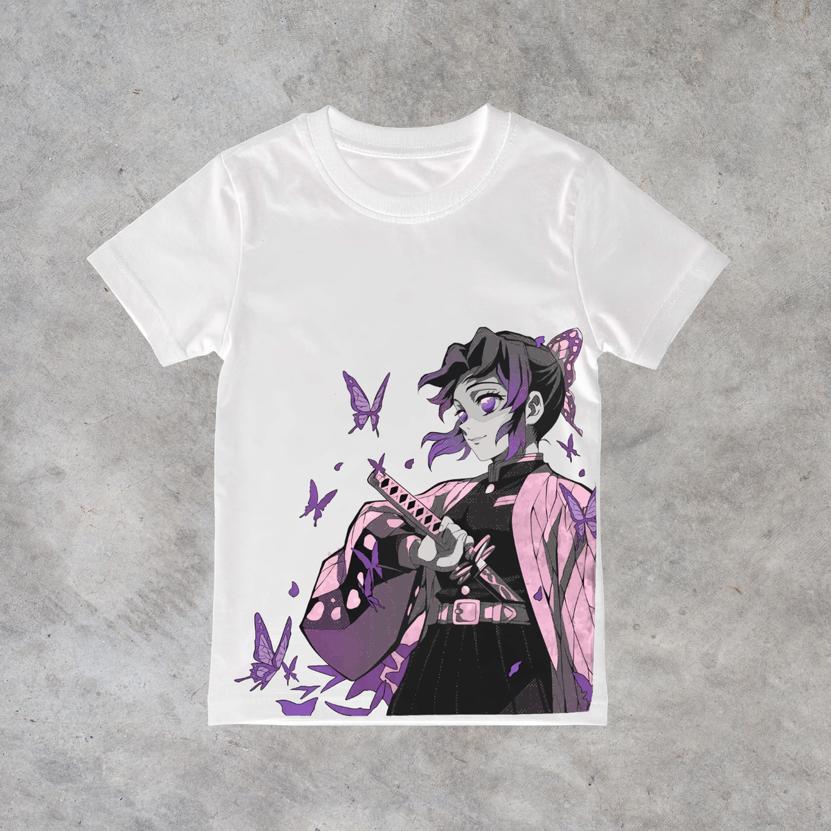T-shirt anime Demon Slayer Shinobu Kocho Grafica 1 100% cotone - immagine principale