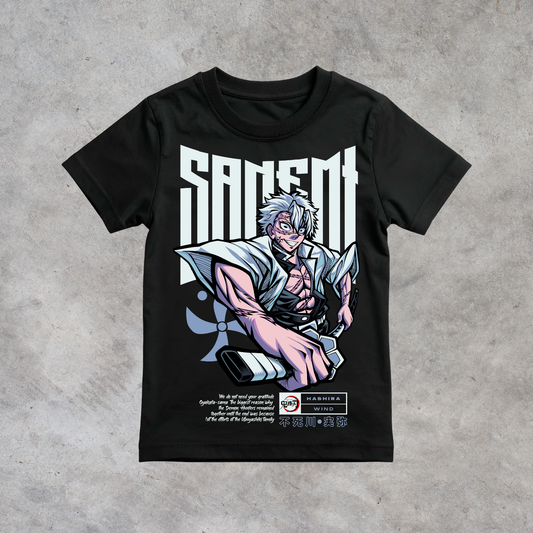 T-shirt anime Demon Slayer Sanemi Shinazugawa Grafica 2 100% cotone - immagine principale