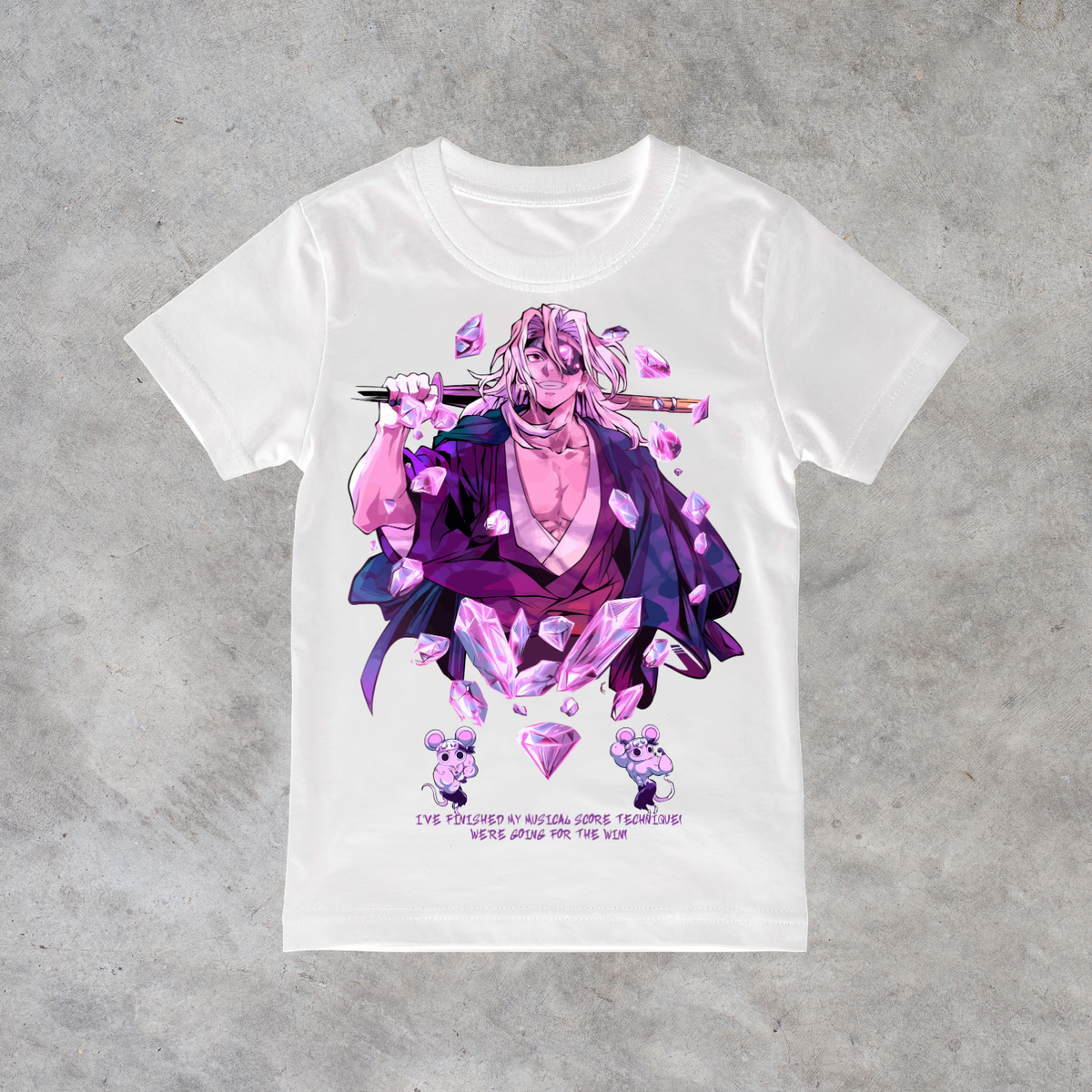 T-shirt anime Demon Slayer Tengen Uzui Grafica 1 100% cotone - immagine principale