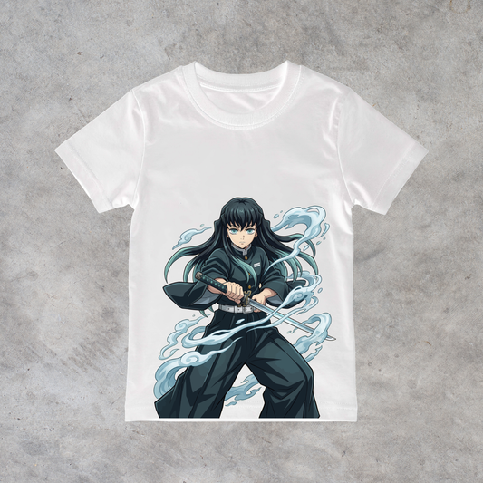 T-shirt anime Demon Slayer Muichiro Tokito Grafica 1 100% cotone - immagine principale