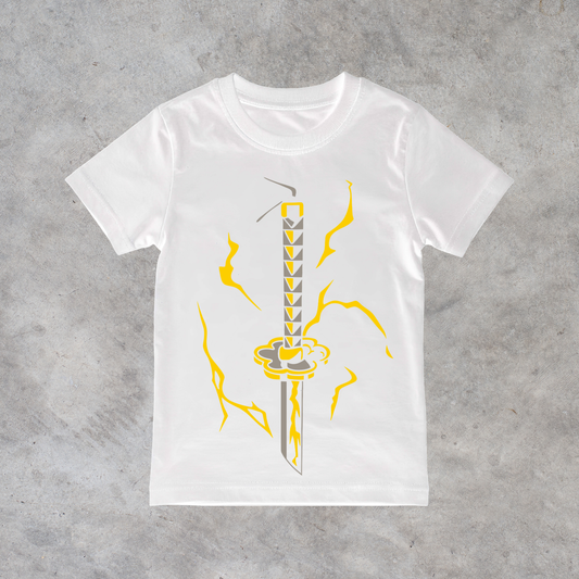 T-shirt anime Demon Slayer Zenitsu Agatsuma Grafica 2 100% cotone - immagine principale