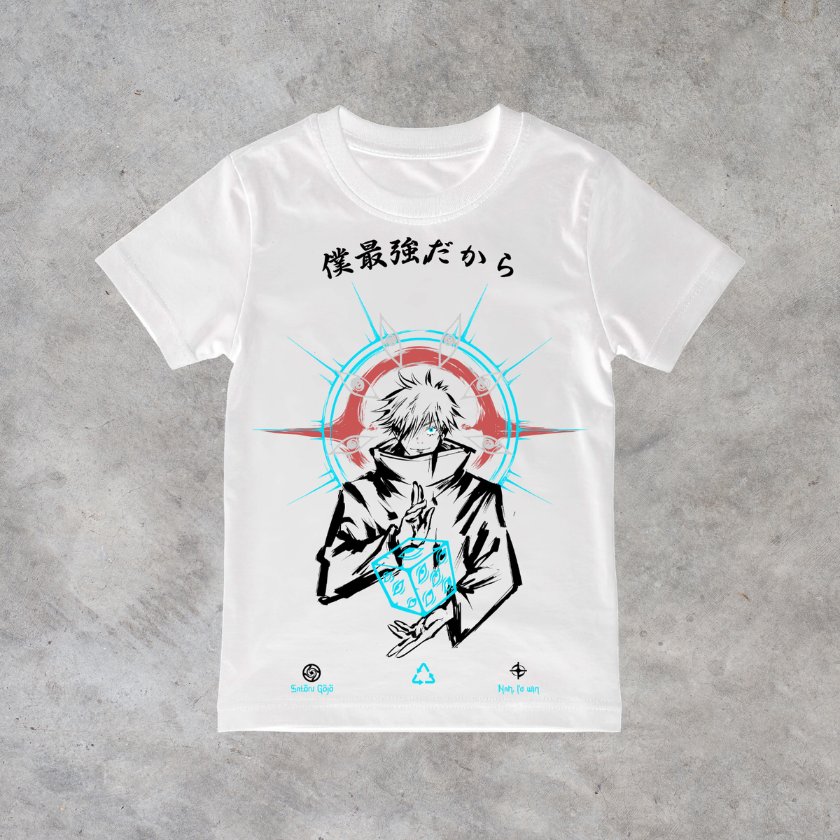T-shirt anime Jujutsu Kaisen Satoru Gojo Grafica 2 100% cotone - immagine principale