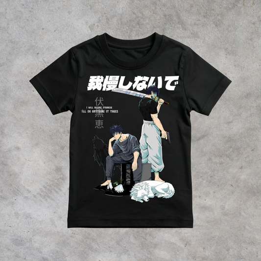 T-shirt anime Jujutsu Kaisen Megumi Fushiguro e Toji Fushiguro 100% cotone - immagine principale