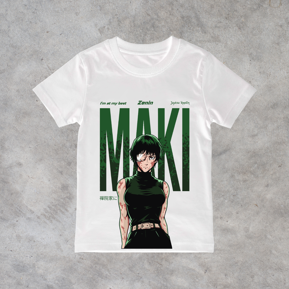 T-shirt anime Jujutsu Kaisen Maki Zen'in 100% cotone - immagine principale