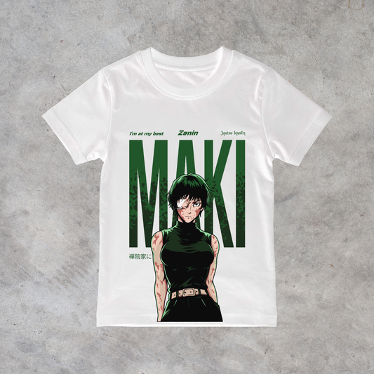 T-shirt anime Jujutsu Kaisen Maki Zen'in 100% cotone - immagine principale