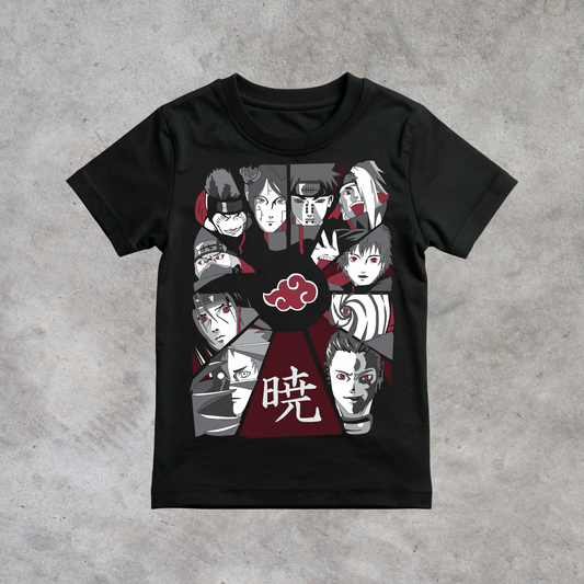 T-shirt anime Naruto Akatsuki Grafica 1 100% cotone - immagine principale