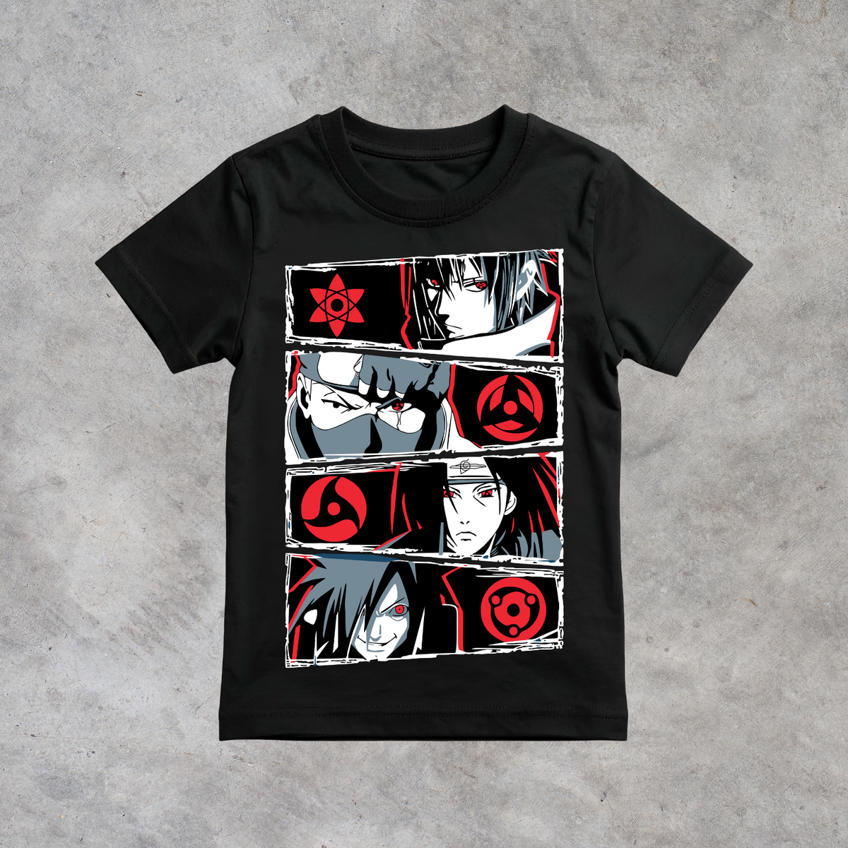 T-shirt anime Naruto Sharingan Grafica 1 100% cotone - immagine principale