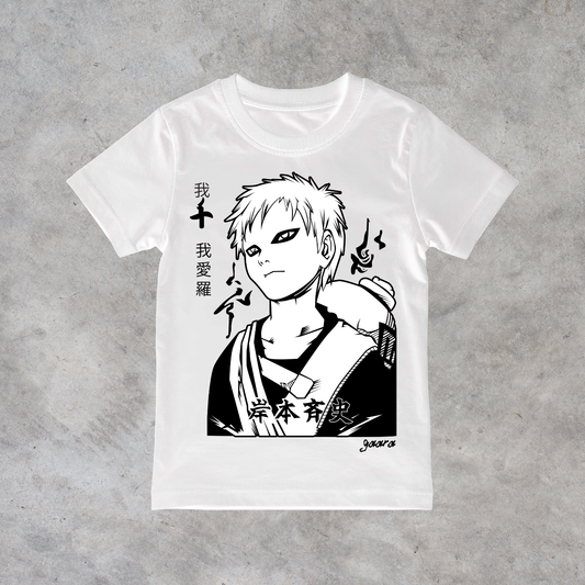 T-shirt anime Naruto Gaara 100% cotone - immagine principale