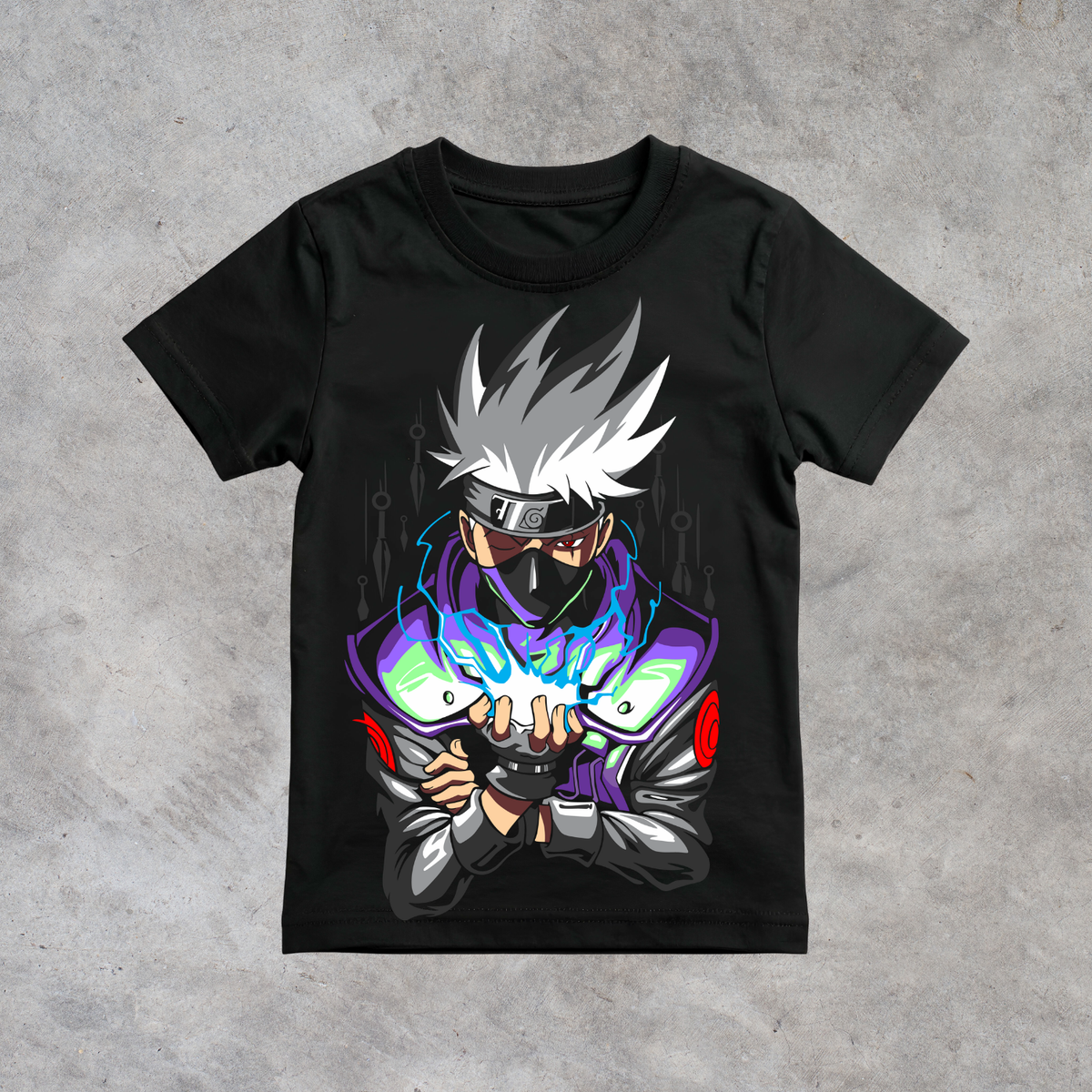 T-shirt anime Naruto Kakashi Hatake 100% cotone - immagine principale