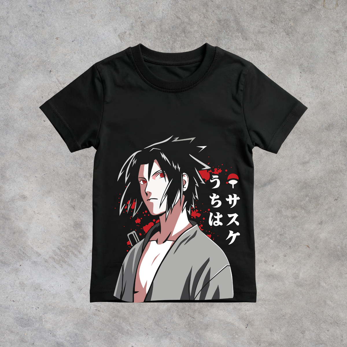 T-shirt anime Naruto Sasuke Uchiha Grafica 2 100% cotone - immagine principale