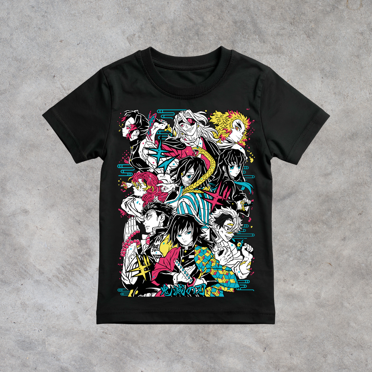 T-shirt anime Demon Slayer Pilastri (Hashira) Grafica 1 100% cotone - immagine principale