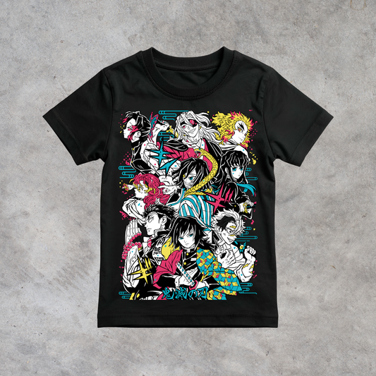 T-shirt anime Demon Slayer Pilastri (Hashira) Grafica 1 100% cotone - immagine principale