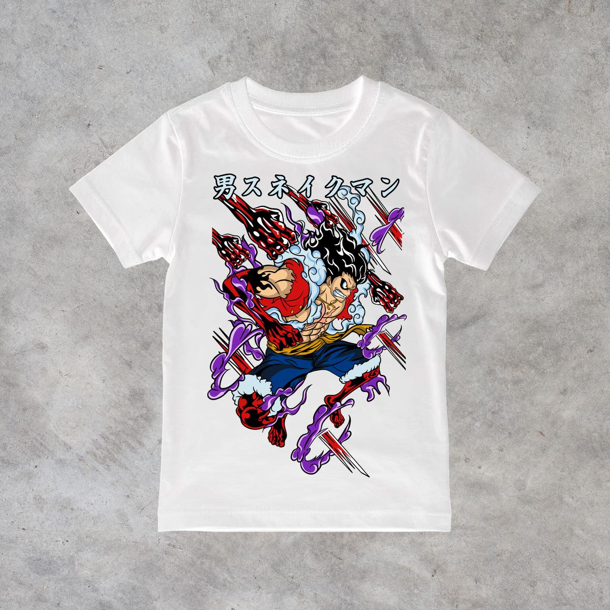 T-shirt anime One Piece Monkey D. Luffy Gear 4 Grafica 1 100% cotone - immagine principale