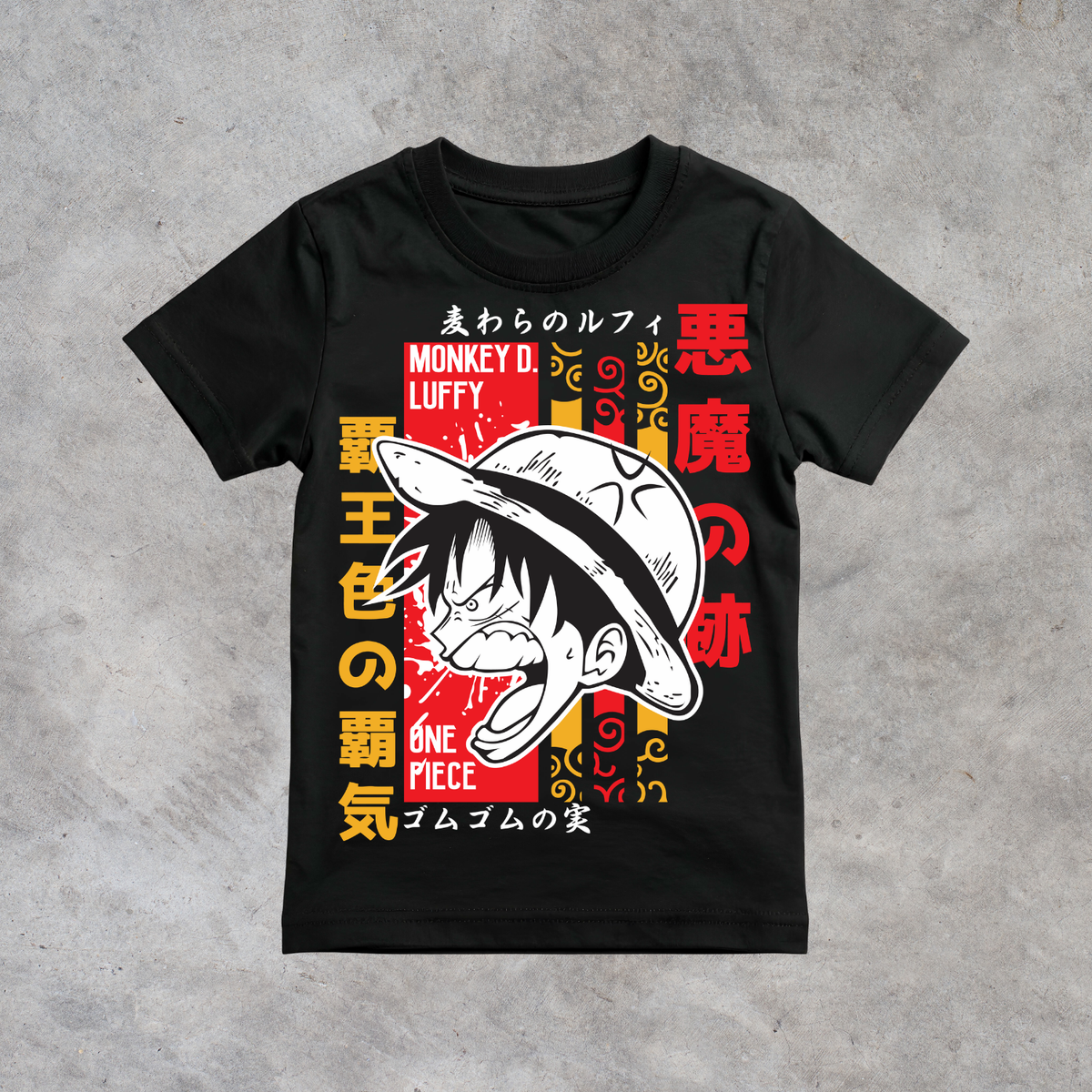 T-shirt anime One Piece Monkey D. Luffy Grafica 2 100% cotone - immagine principale