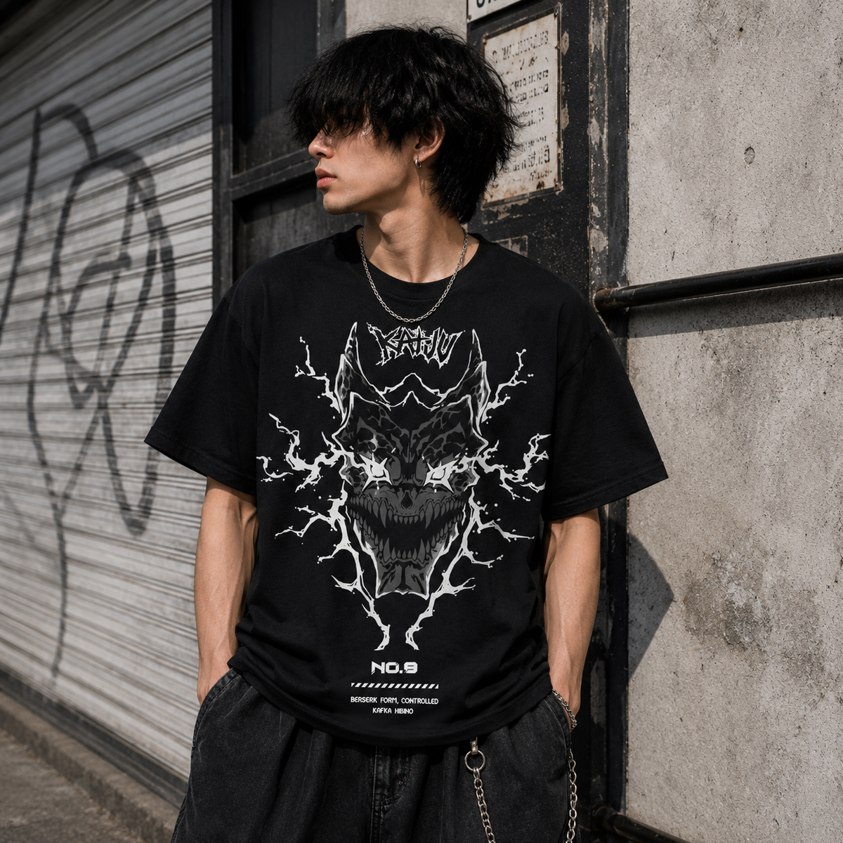 T-shirt anime Kaiju No. 8 Grafica 4 100% cotone - vista prodotto 2