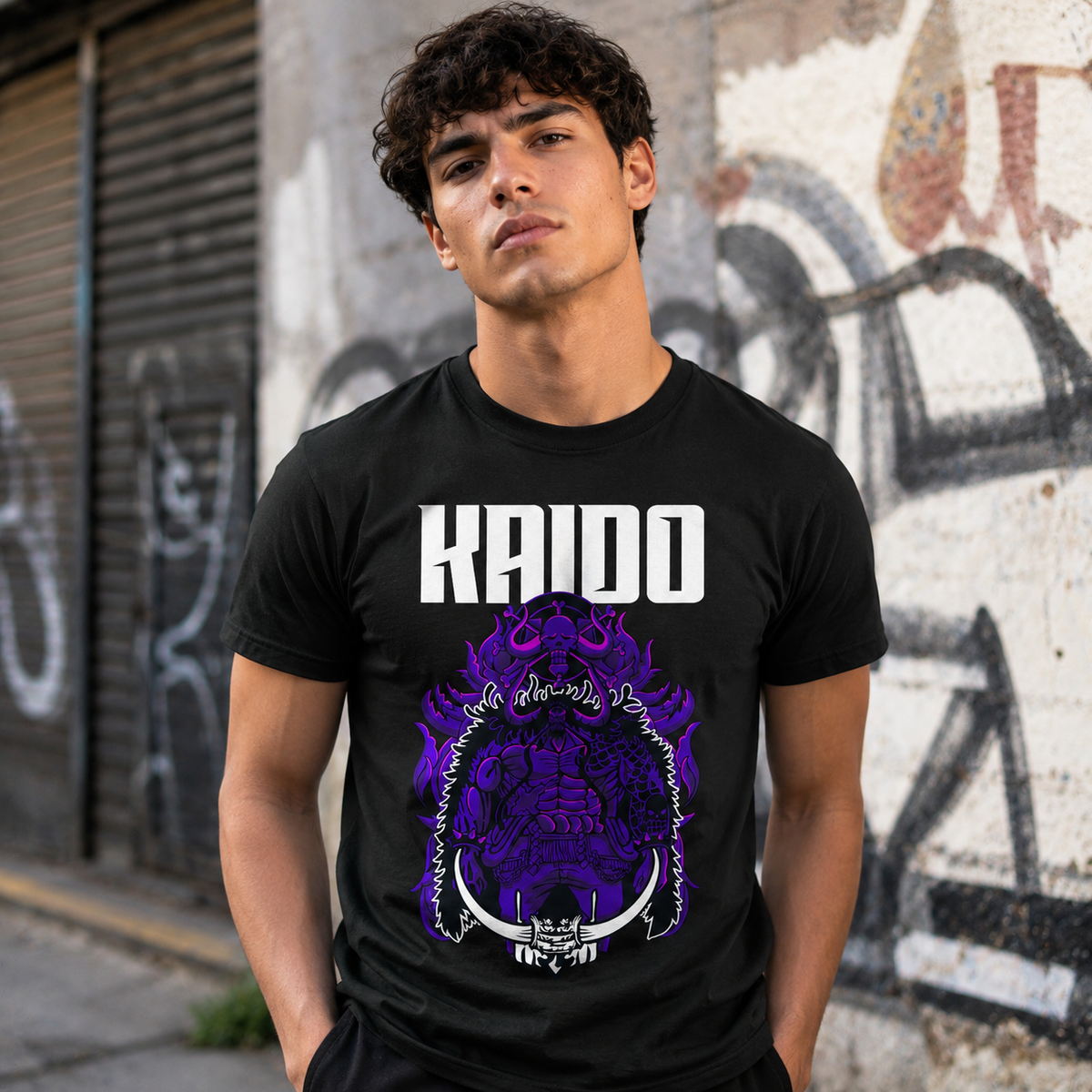 T-shirt anime One Piece Kaido 100% cotone - vista prodotto 2