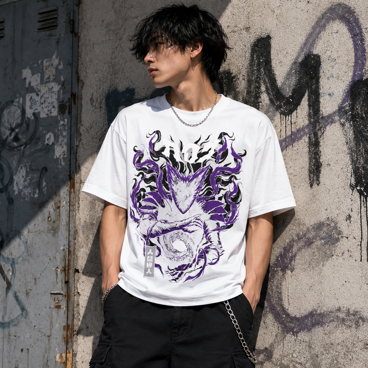 T-shirt anime One-Punch Man Cosmic Garou 100% cotone - vista prodotto 2