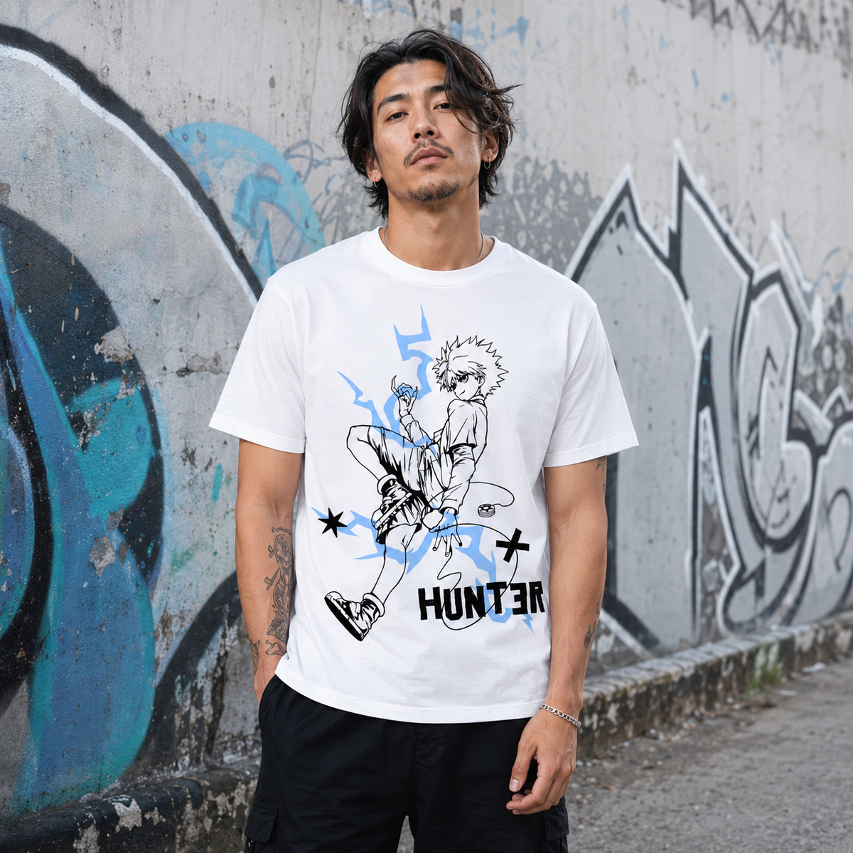 T-shirt anime Hunter x Hunter Killua Zoldyck 100% cotone - vista prodotto 2