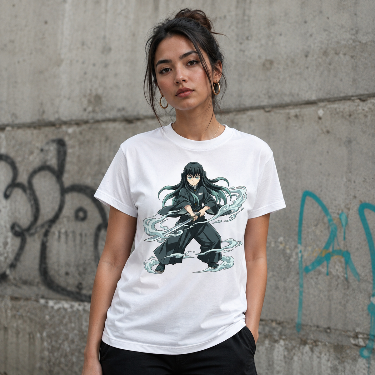 T-shirt anime Demon Slayer Muichiro Tokito Grafica 2 100% cotone - immagine principale