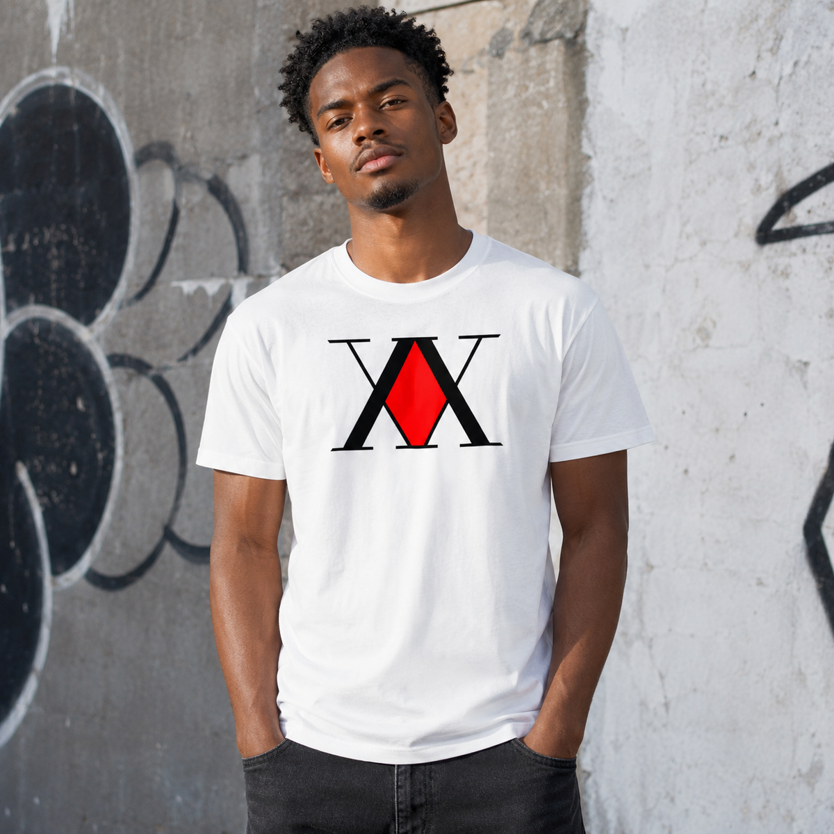 T-shirt anime Hunter x Hunter Logo 100% cotone - vista prodotto 2