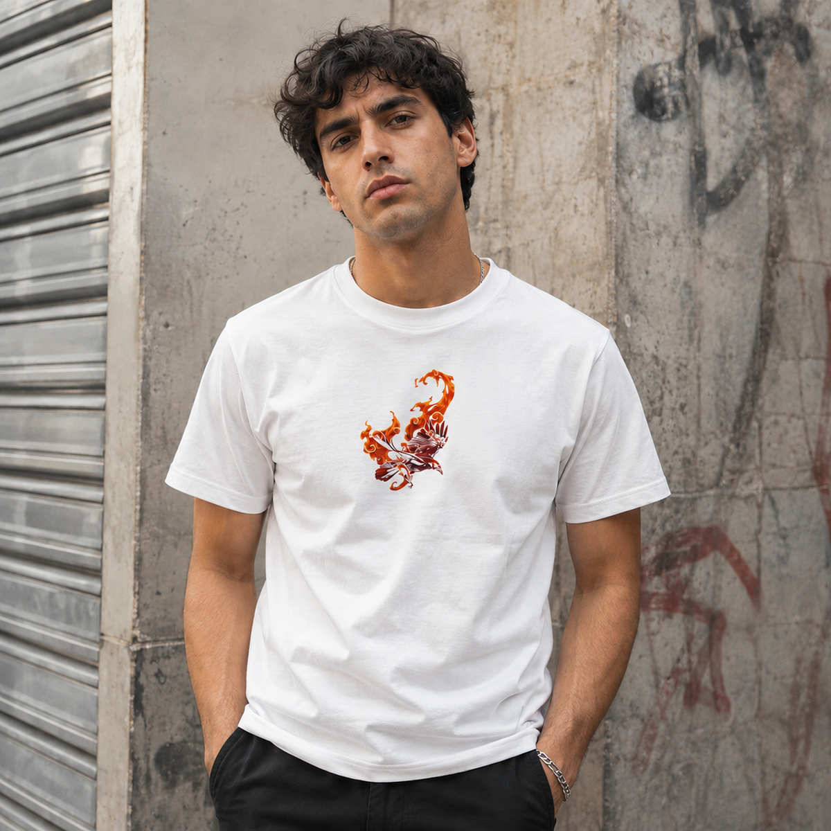 T-shirt anime Naruto Itachi Uchiha Grafica 4 100% cotone - vista prodotto 2