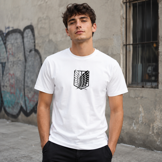 T-shirt anime Attack on Titan Logo Corpo di Ricerca 100% cotone - immagine principale