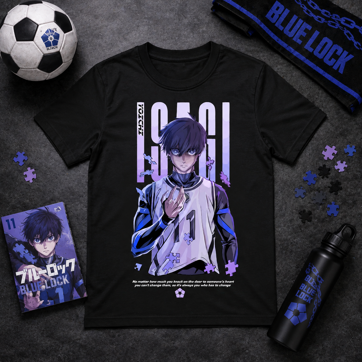 T-shirt anime Blue Lock Yoichi Isagi 100% cotone - vista prodotto 3
