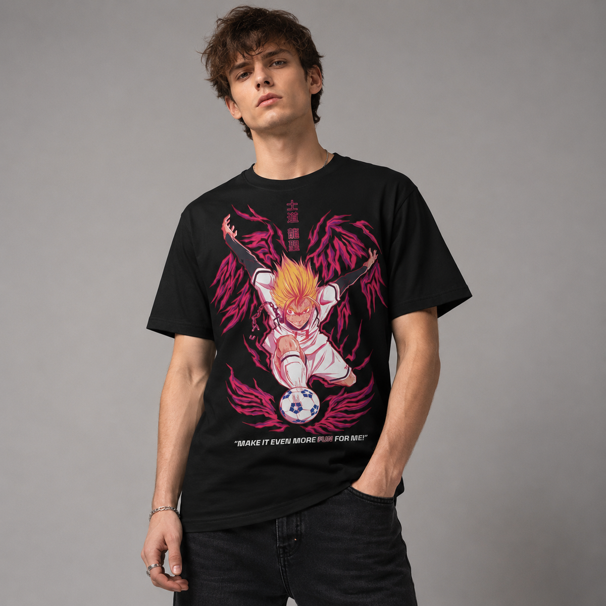 T-shirt anime Blue Lock Ryusei Shidou 100% cotone - vista prodotto 2