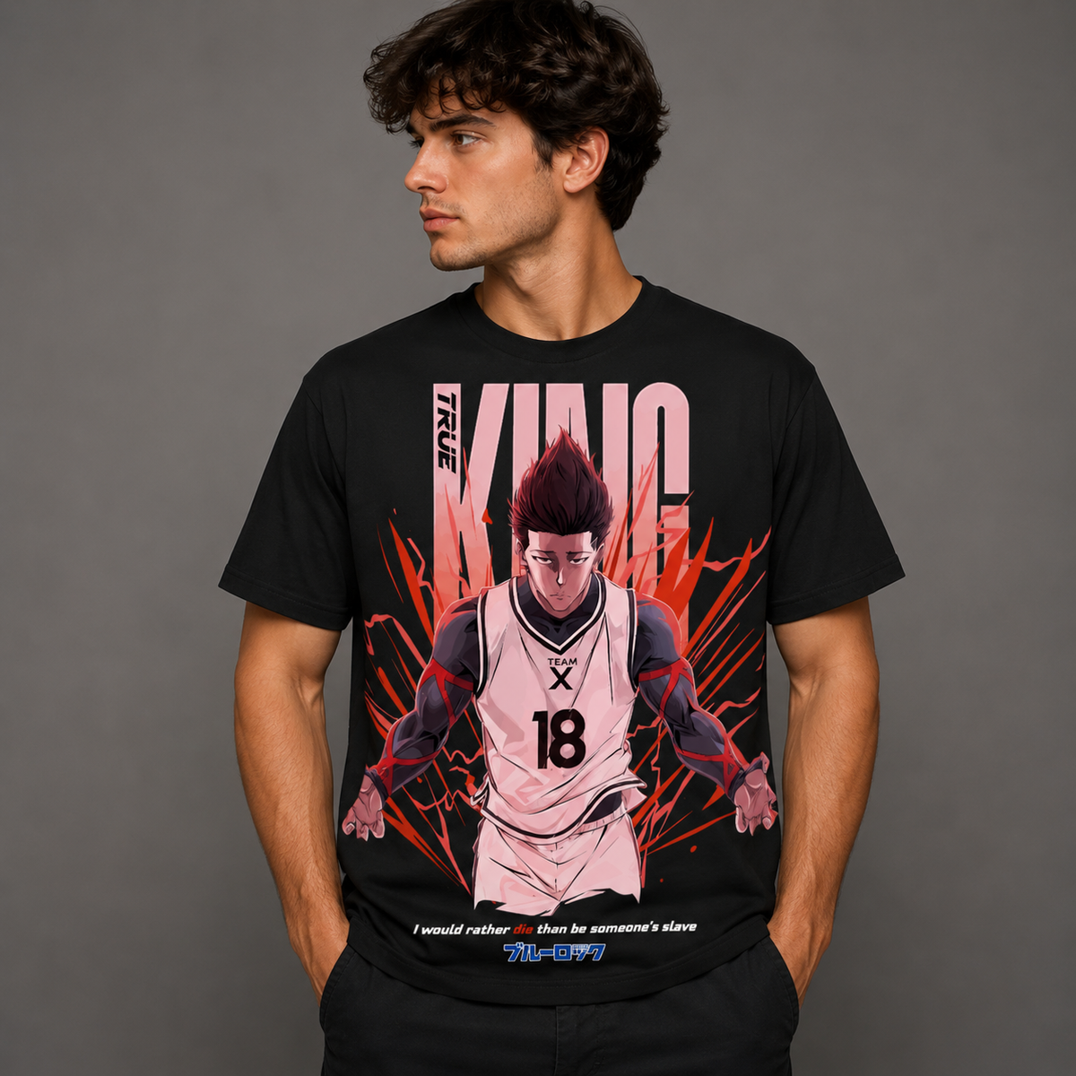 T-shirt anime Blue Lock Shouei Barou 100% cotone - vista prodotto 2