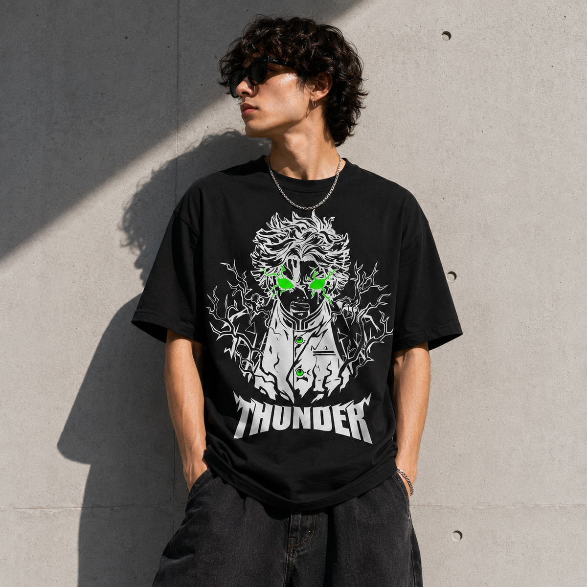 T-shirt anime Demon Slayer Zenitsu Agatsuma Grafica 4 100% cotone - vista prodotto 2