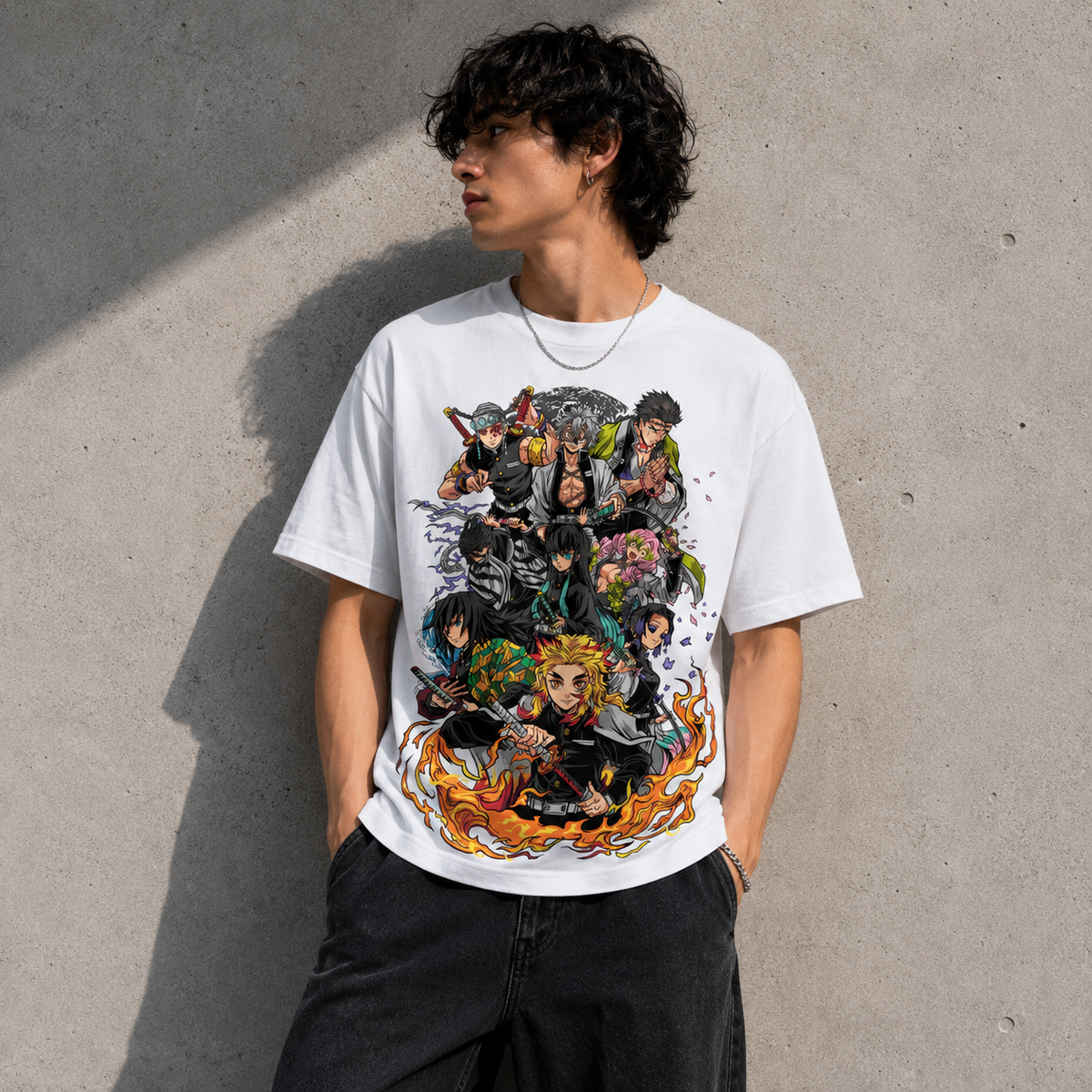 T-shirt anime Demon Slayer Pilastri (Hashira) Grafica 2 100% cotone - vista prodotto 2
