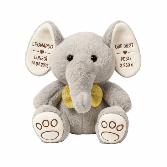 Elefantino 20cm Orecchie Personalizzate